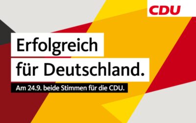 Am Sonntag zur Wahl! ——- Beide Stimmen CDU.