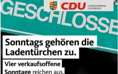 Wir begrüßen die Position der neuen Landesregierung zu Ladenöffnungszeiten
