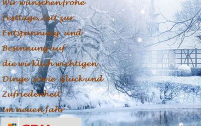 Ein gesegntes Weihnachtsfest und ein gutes, gesundes neues Jahr 2019